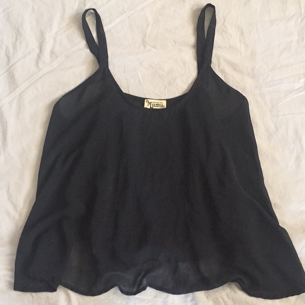 Mumu Black Sheer Camisole